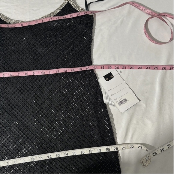 NWT $398 Mac Duggal [ 8 ]‎ Beaded Spaghetti Strap Column Gown Black - Picture 3 of 14